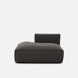 Links chaise longue-element voor modulaire bank, in structuurstof, Seven