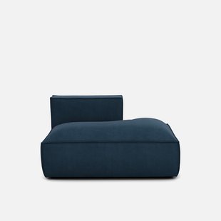 Loungebank element rechts voor modulaire bank, in ribfluweel, SEVEN