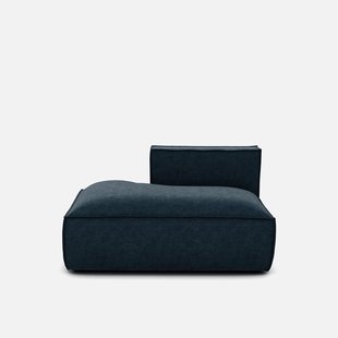 Loungebank element links voor modulaire bank, in fluweel met structuur, SEVEN