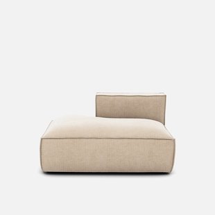 Loungebank element links voor modulaire bank, vintage ribfluweel, SEVEN