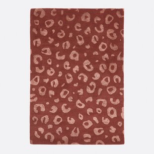 Vloerkleed in 65% wol, luipaardprint, Thelma