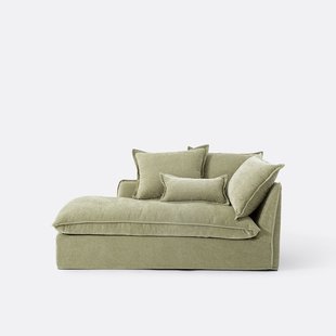 Longchair links, afneembare hoes, in gemêleerd polyester, ODNA