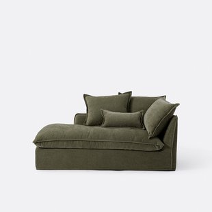 Longchair links, afneembare hoes, in gemêleerd polyester, ODNA