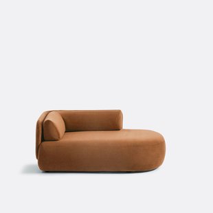 Longchair rechts, fluweel, Méridiano