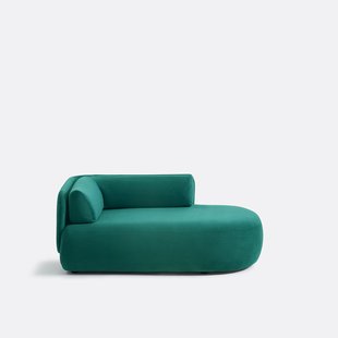 Longchair rechts, fluweel, Méridiano