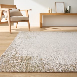 Plat geweven vloerkleed met used effect, Inoka