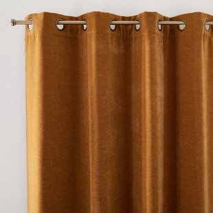 Gordijn in chenille fluweel met oogjes, Calda