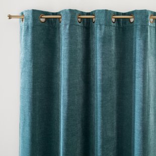 Gordijn in chenille fluweel met oogjes, Calda