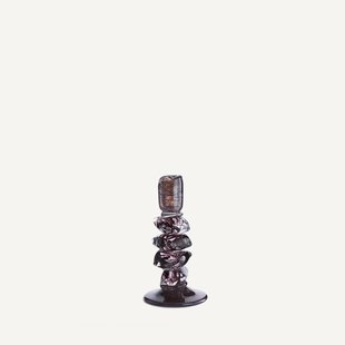 Handgeblazen glazen kandelaar, H23 cm, Qimera