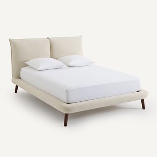 2-persoons bed van katoen en linnen, Aurore, ontwerp Emmanuel Gallina