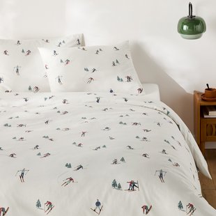 Bedlinnenset van 30% gerecycled katoen, rechte kussensloop.Tout Schuss