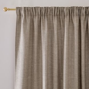 Filterend gordijn, gevlochten effect, met gerimpelde bies en golf, Montego