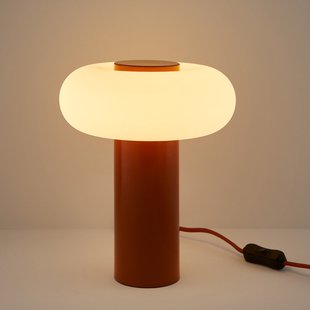 Tafellamp in ijzer en opaline H25,6 cm, Omer