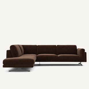 Chenille fluwelen hoekbank met longchair, César