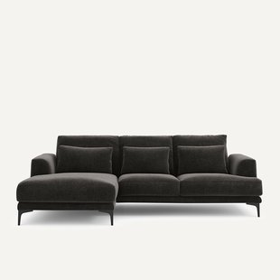 Hoekbank links fluweel chenille, Marsile