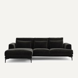 Hoekbank links fluweel chenille, Marsile