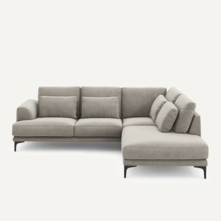 Hoekbank rechts in chenille fluweel, Marsile