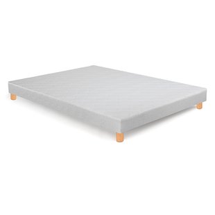 Gestoffeerde boxspring met beklede latten, met poten