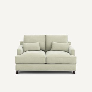 2-zits compacte bank van stonewashed fluweel, ALWINE