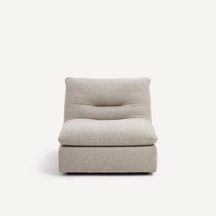 Modulaire haardstoel in getextureerd linnen en viscose, GIULIANO