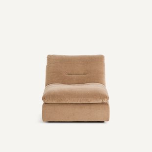 Modulaire haardstoel in stonewashed fluweel, GIULIANO