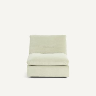 Modulaire haardstoel in stonewashed fluweel, GIULIANO