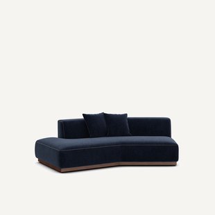 Halve zetel links in chenille fluweel, JACOPO