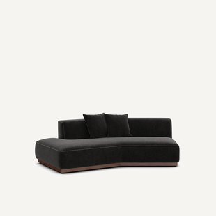 Halve zetel links in chenille fluweel, JACOPO