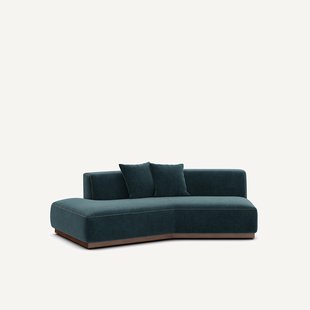 Halve zetel links in chenille fluweel, JACOPO
