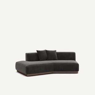 Halve zetel links in chenille fluweel, JACOPO