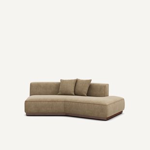 Rechte halve bank van stonewashed fluweel, JACOPO