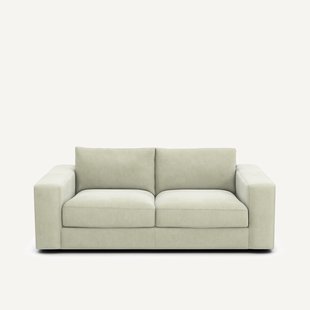 Compacte 3-zitsbank in stonewashed fluweel, SKANDER
