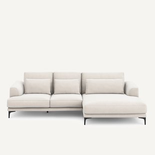 XL hoekbank rechts in chenille fluweel, MARSILE