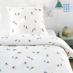 Beddengoed voor kinderen in 30% gerecycled katoen, vierkant kussensloop, TOUT SCHUSS