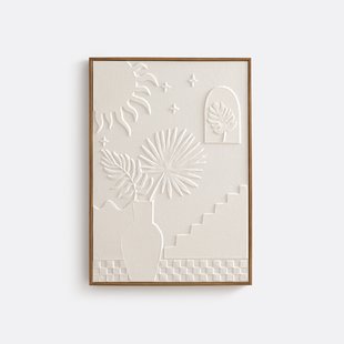Ingelijst doek, lengte 50 x hoogte 70 cm, SANTORA
