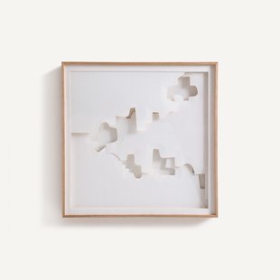 Wandkader, uitgesneden papier, NYMIA