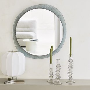 Ronde spiegel, rand van gerookt glas, diameter 69,2 cm, ONDYNE