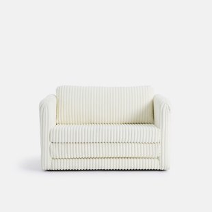 Grofgeribd fluwelen XL slaapbank, Hazel