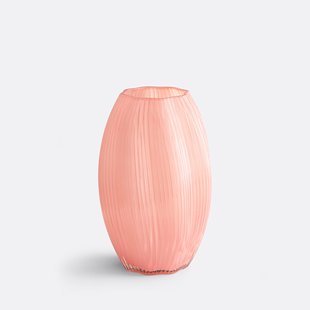 Gestreepte glazen vaas, hoogte 27 cm, OLMA