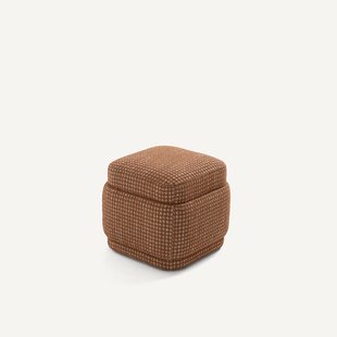 Jacquard pied-de-poule poef, CLEOPHEE