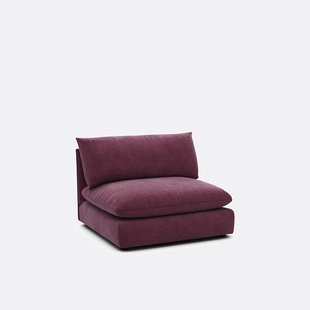 Zitelement voor modulaire sofa, in gestructureerde stof, Malo