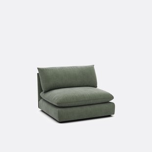 Zitelement voor modulaire sofa, in gestructureerde stof, Malo