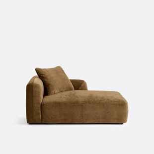 Recht longchair element, voor modulaire bank, in jacquard chenille, AMAD