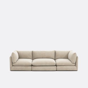 Modulaire 3-zitsbank in gemêleerd polyester, Malo