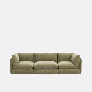 Modulaire 3-zitsbank in gemêleerd polyester, Malo