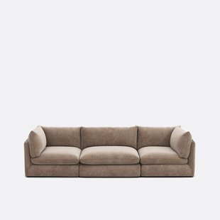 Modulaire 3-zitsbank in gemêleerd polyester, Malo