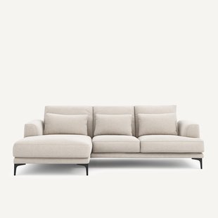 Hoekbank links in gemêleerd canvas, MARSILE