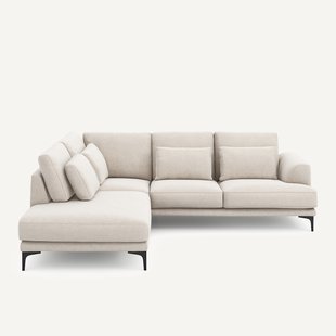 Gesloten hoekbank links in gemêleerd canvas, MARSILE