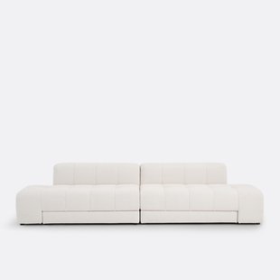 Rechte sofa, 5 zits, 4 in 1, in fijne badstof, FANO