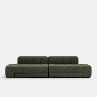 Rechte sofa, 5 zits, 4 in 1, in fijne badstof, FANO